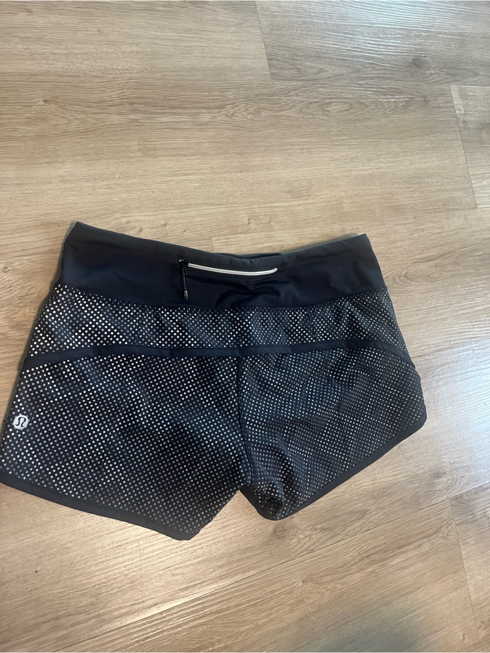 lululemon athletica Black Dot-Print Athletic Shorts